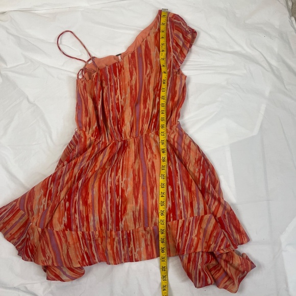 Free People Women’s Heart Shaped Face Mini Dress Sz Small No Belt Orange - Picture 11 of 12